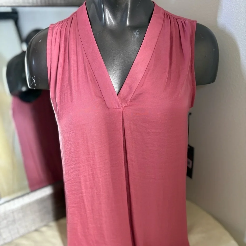Vince Camuto Orange Sleeveless Relaxed Blouse